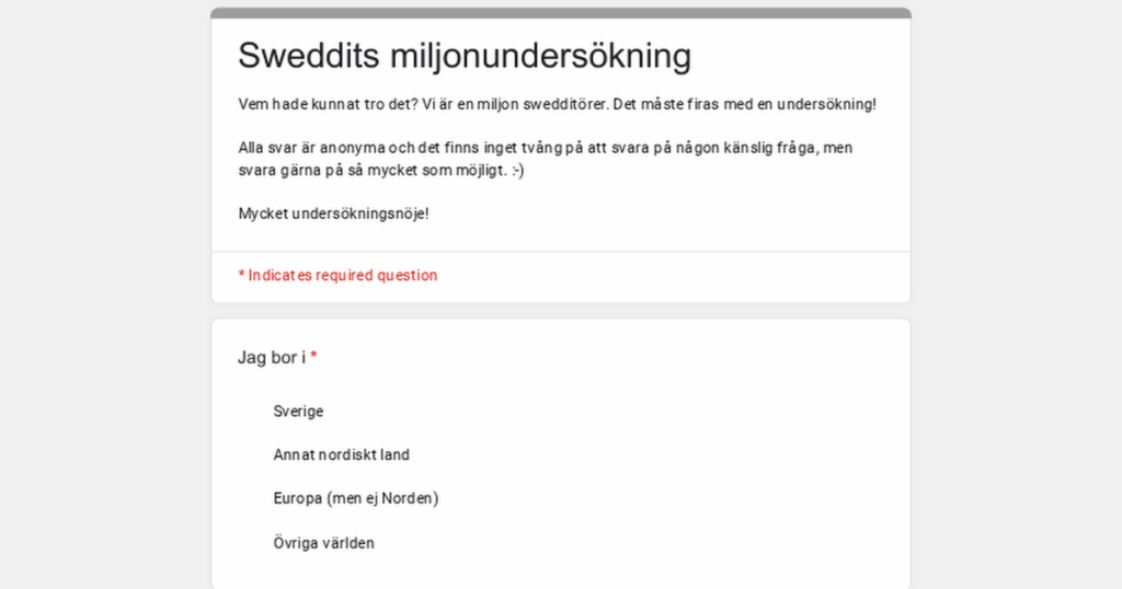 Swedditの億万長者調査
