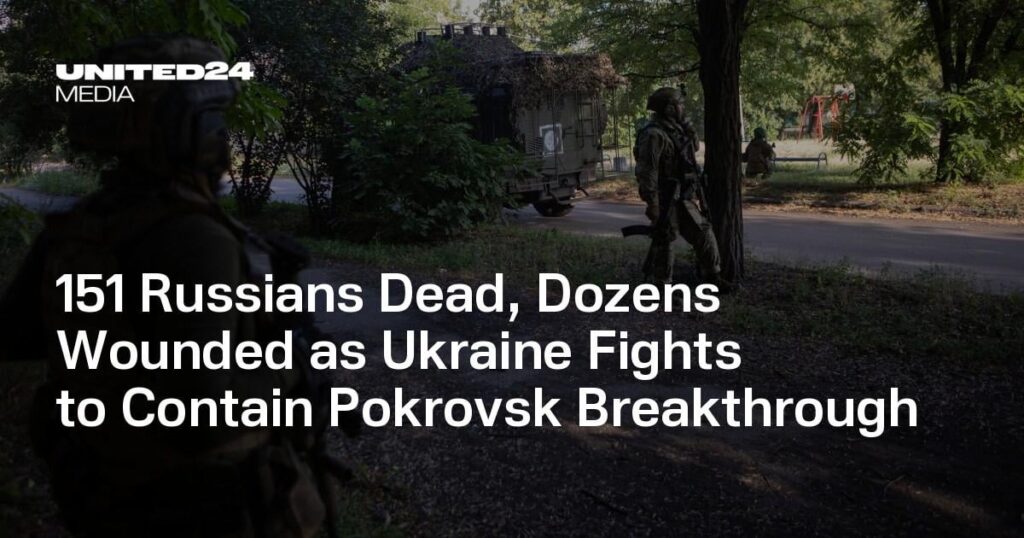 151人のロシア人が死亡し、ウクライナがポクロフスクのブレークスルーを封じ込めるために戦うために負傷した
