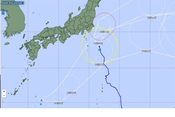 沖縄・南大東島沖に熱帯低気圧　1日夜までに台風になる見込み
