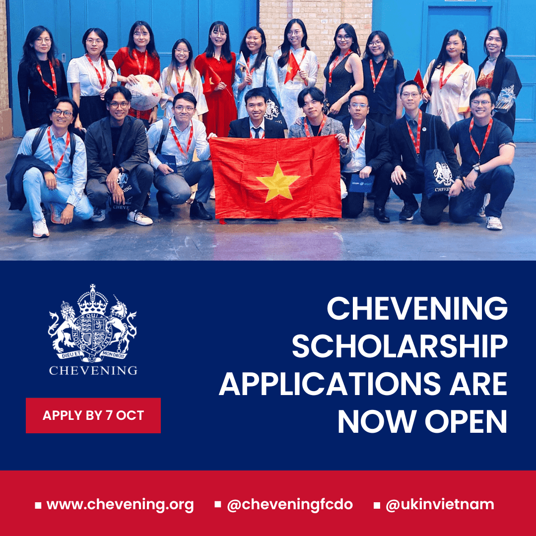 Học bổng Chính phủ Anh Chevening khóa 2026-2027 chính thức mở đơn