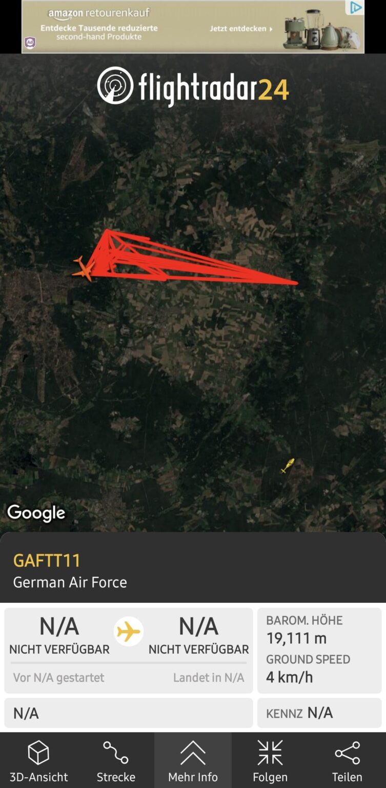 今、ドイツの空の空に