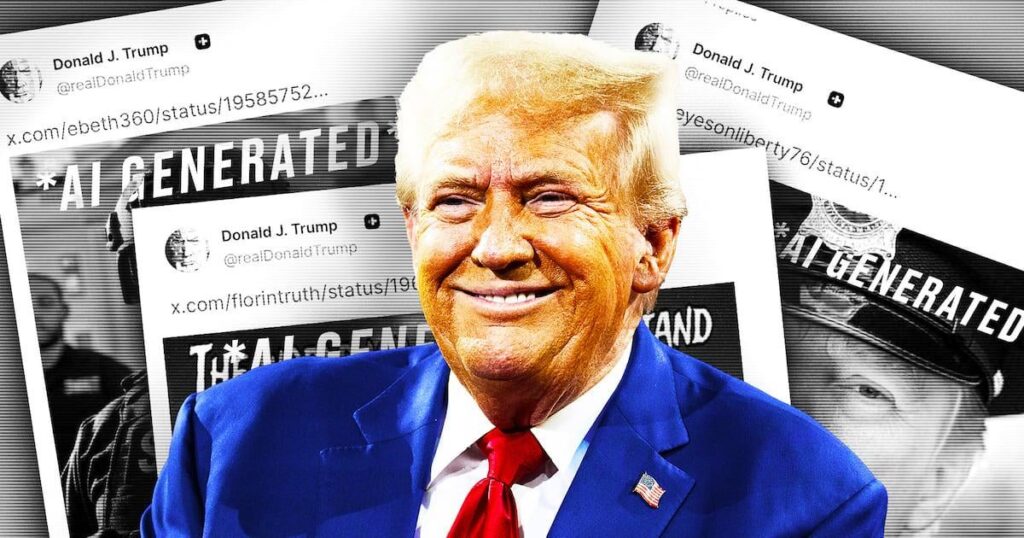 79歳のトランプは、奇妙なAIを投稿しています