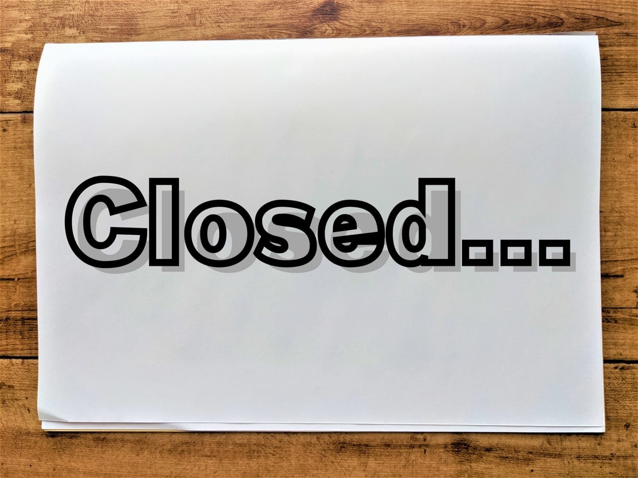 閉店のイメージ