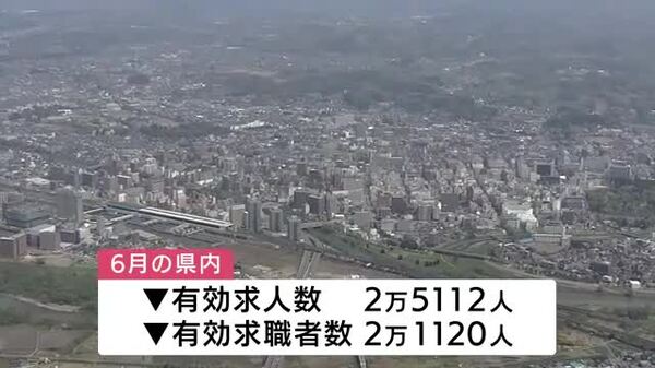 有効求人倍率 3カ月連続同水準　6月は1.19倍　岩手県｜FNNプライムオンライン