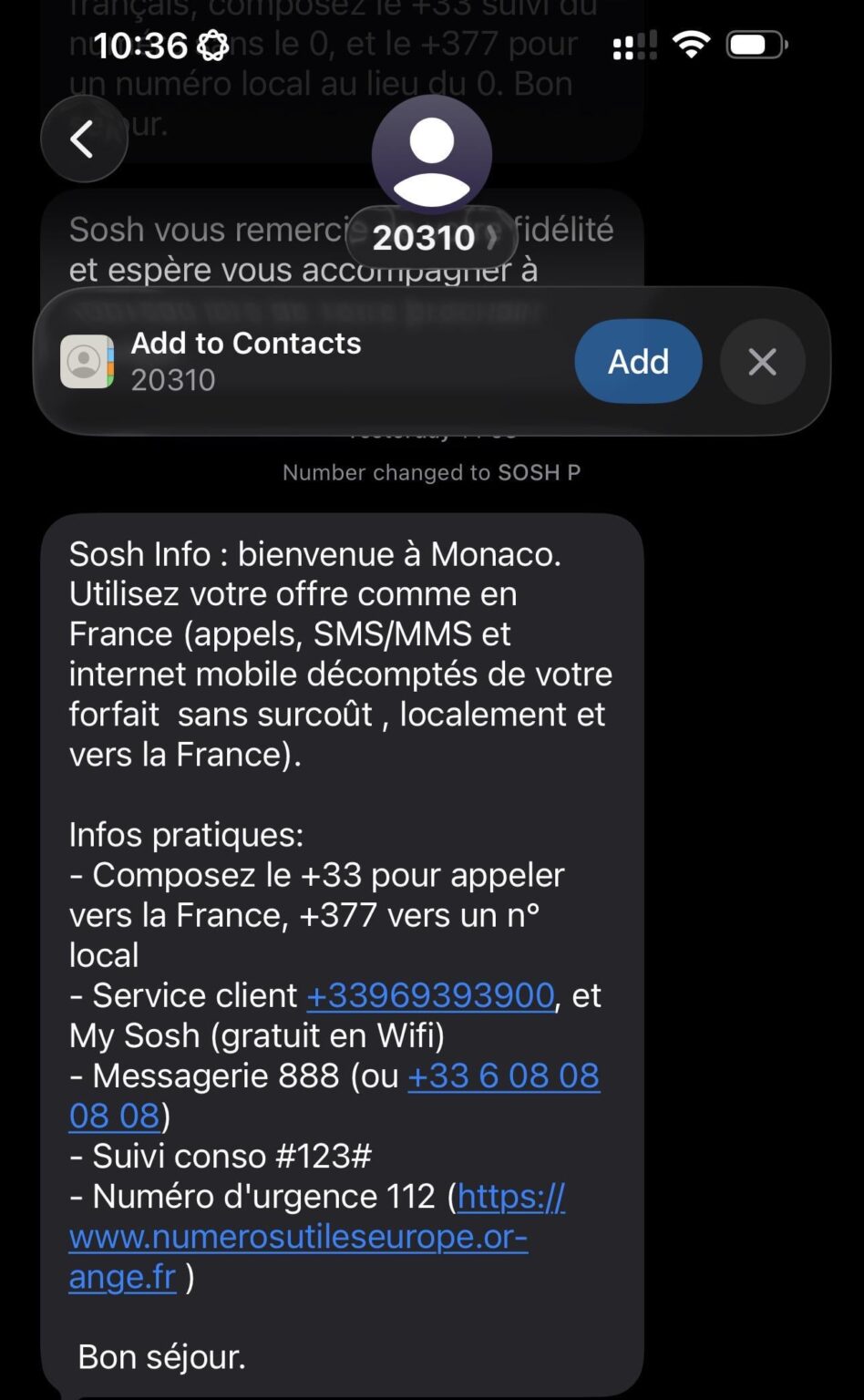 これは、フランスのようにSoshを使用できることを意味しますか？モナコでローミングはありませんか？ 🇲🇨