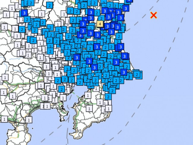 【速報】関東で最大震度４の地震　茨城、東京、千葉、埼玉など首都圏で広く揺れる　震源は茨城県沖　Ｍ５．１　千葉県は旭や印西などで震度３
