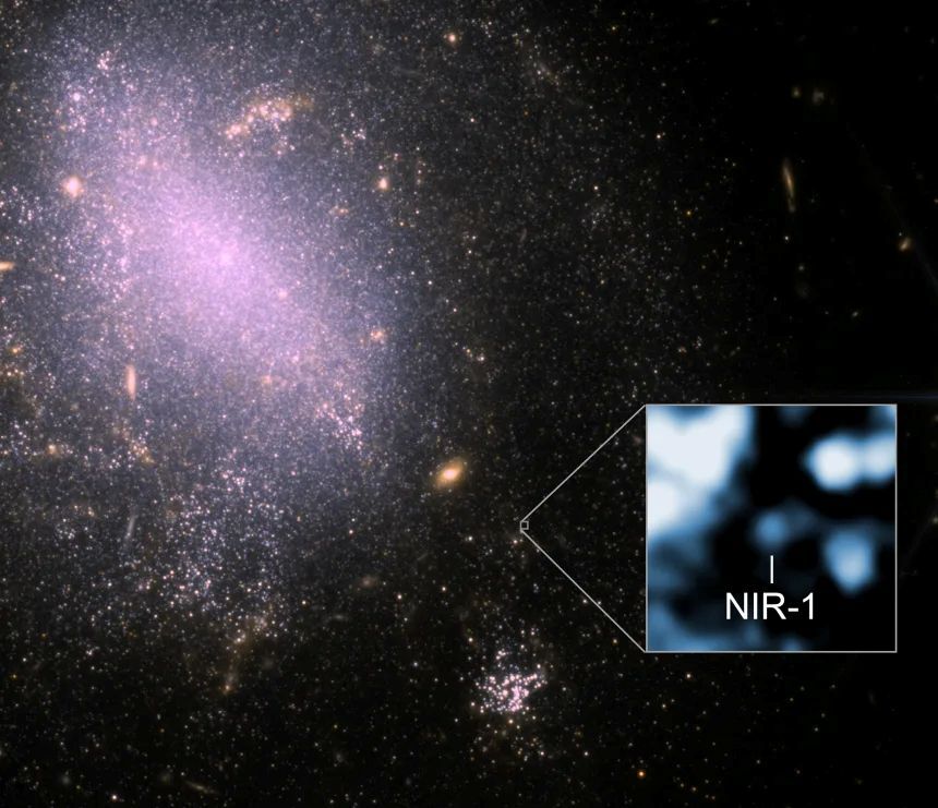 ジェイムズ・ウェッブ望遠鏡で観測した銀河「ＮＧＣ４１４１」と「ＮＩＲ―１」と呼ばれる天体/NASA/ESA/CSA/CfA/Credit: NASA/ESA/CSA/CfA/P. Blan
