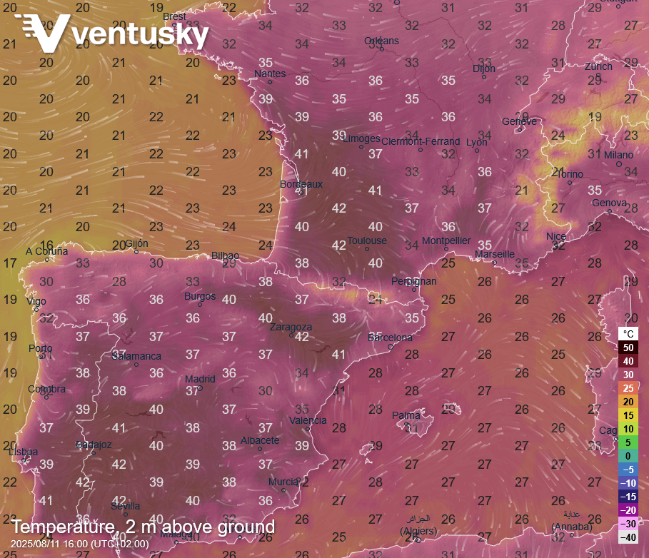 南西ヨーロッパの現在 - 気温は40°Cを超え、夏の新しい基準