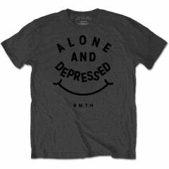 【予約商品】BRING ME THE HORIZON バンドTシャツ ユニセックス: Alone & Depressed (Charcoal Grey) - CHARCOAL GREY