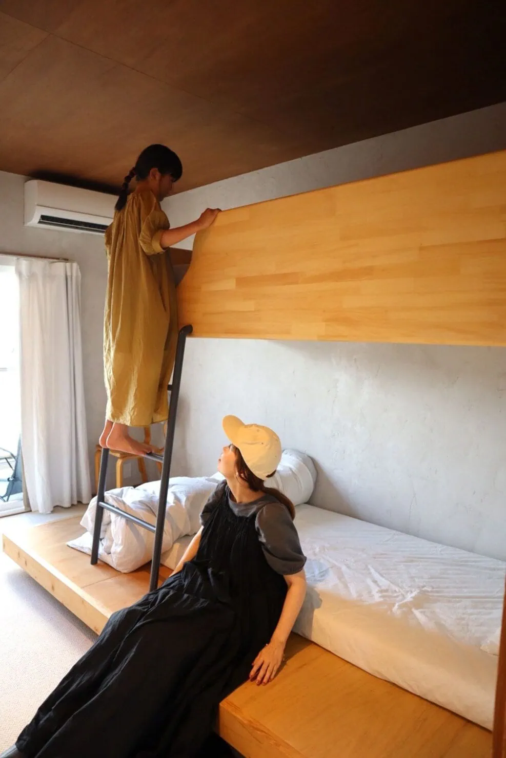 長野・上諏訪の宿「mitaya micro hotel」の2段ベッド