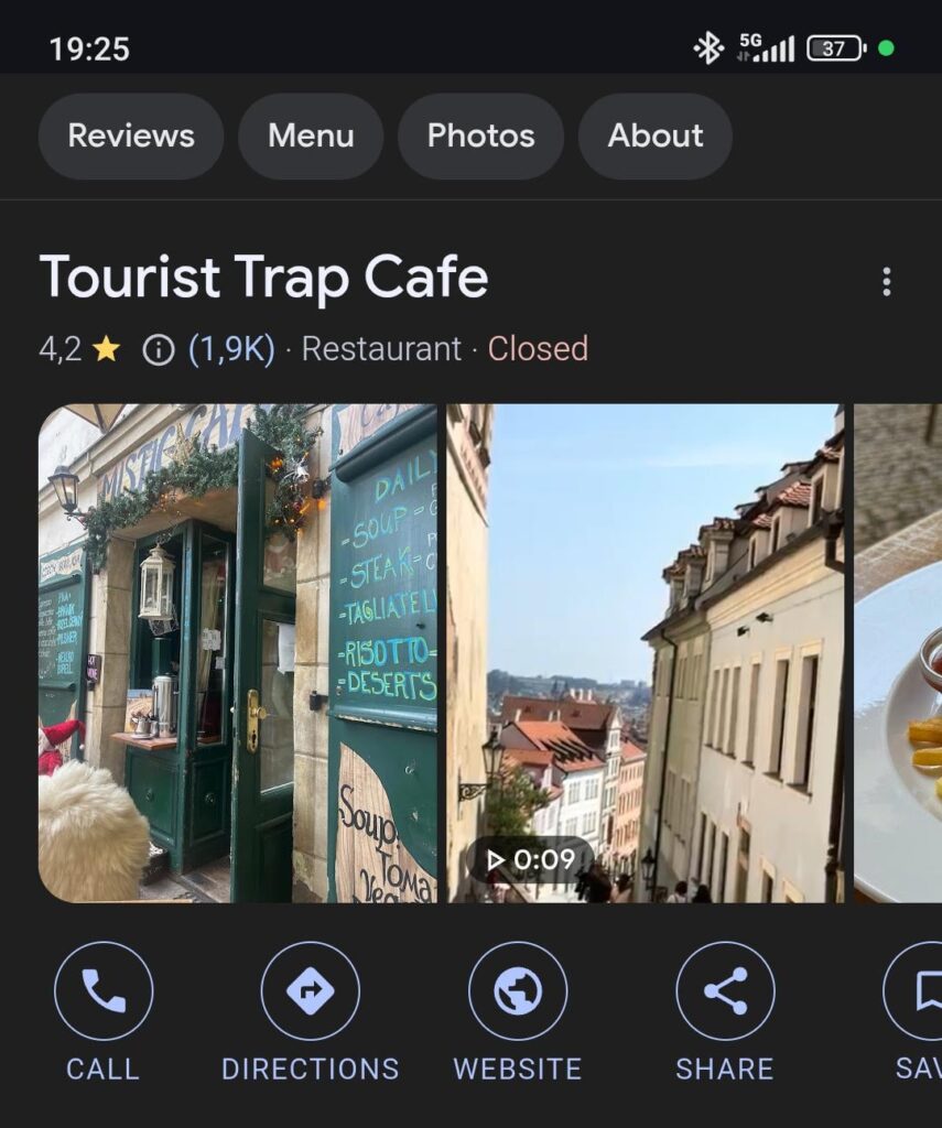 vygooglí「MysticCafé」の最初の結果