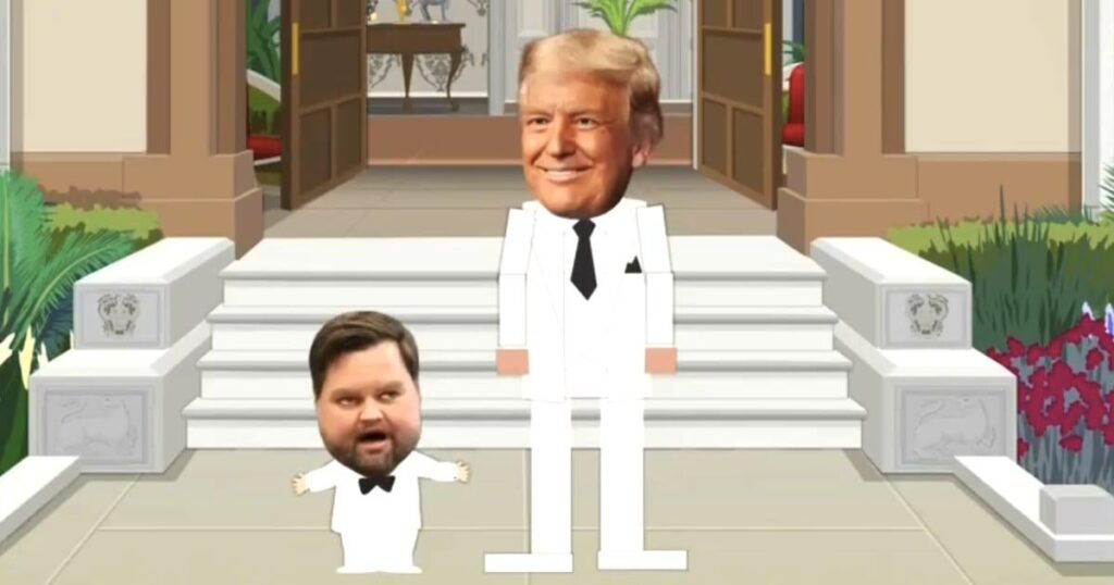 「サウスパーク」はドナルドトランプの哀れなマンバビーとしてjd vanceを屈辱します