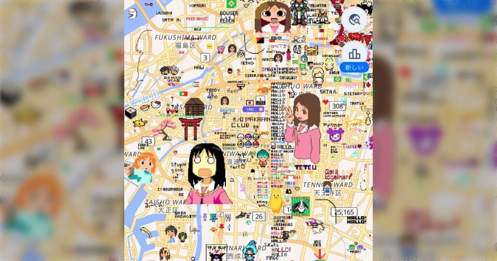 今朝あたりから、Reddit内でもかなりの場所でわちゃわちゃやっている Wplace - Paint the world