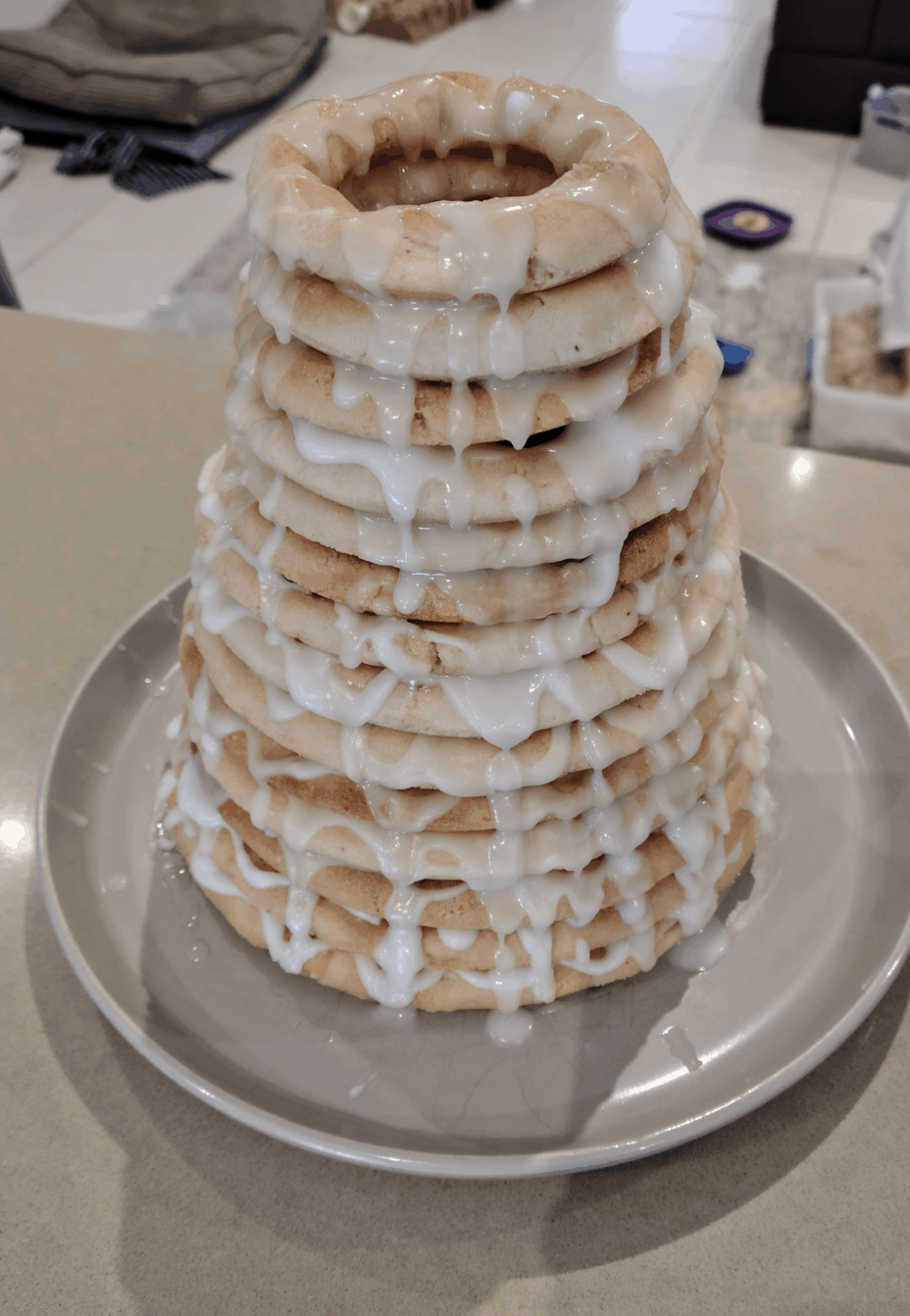 オーストラリアで花輪ケーキを作った。
