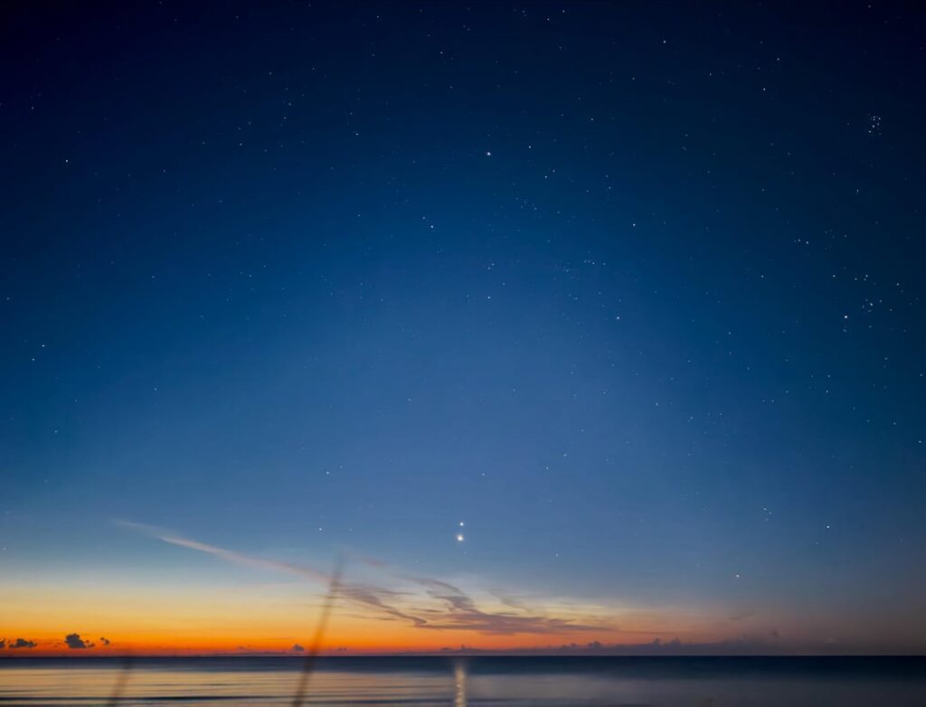 昨日金星と木星。