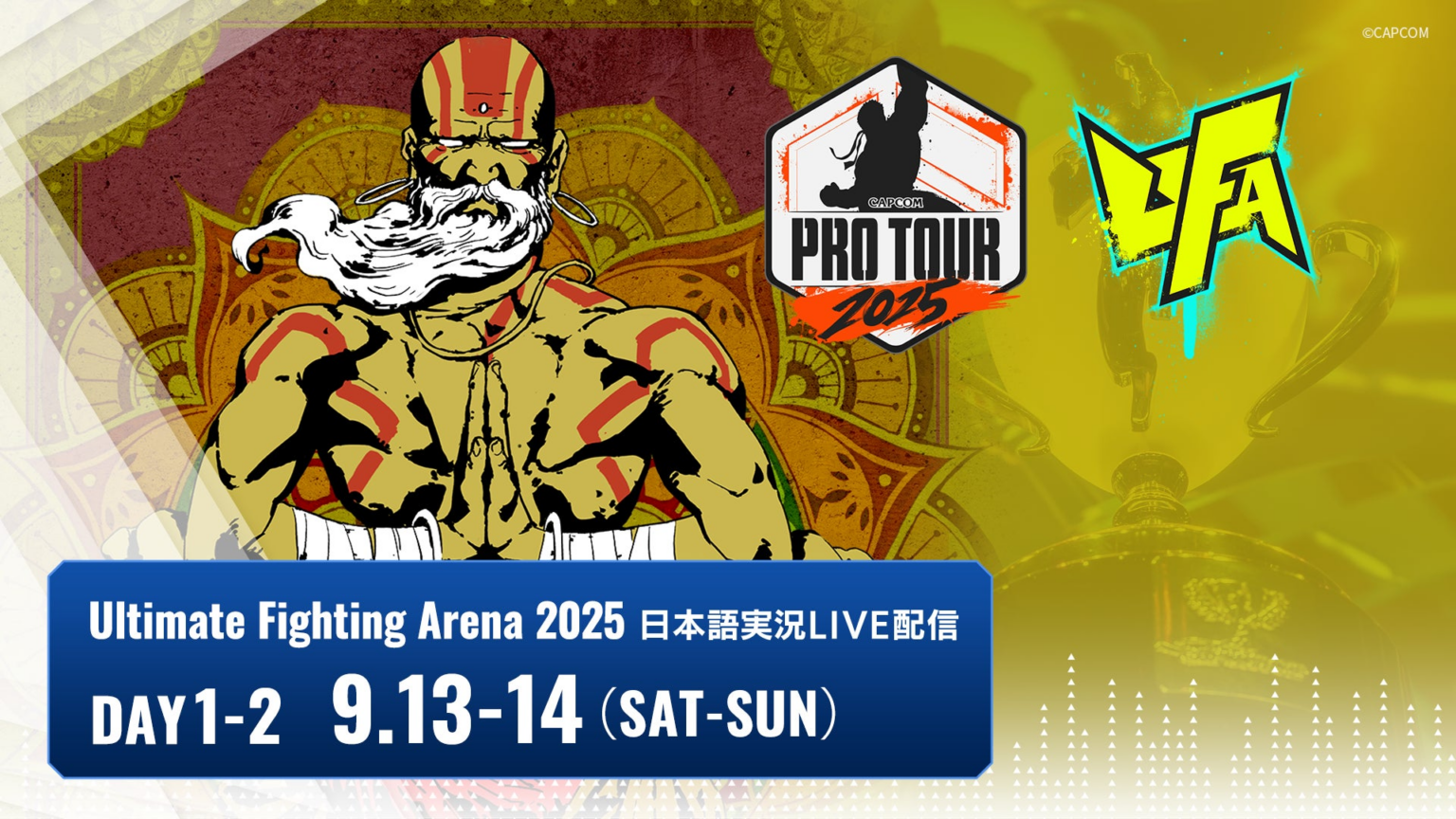 フランスで開催されるオフライン大会「Ultimate Fighting Arena 2025」の『ストリートファイター6』部門を日本語実況付きでお届け! | 株式会社カプコンのプレスリリース フランスで開催されるオフライン大会「Ultimate Fighting Arena 2025」の『ストリートファイター6』部門を日本語実況付きでお届け! | 株式会社カプコンのプレスリリース