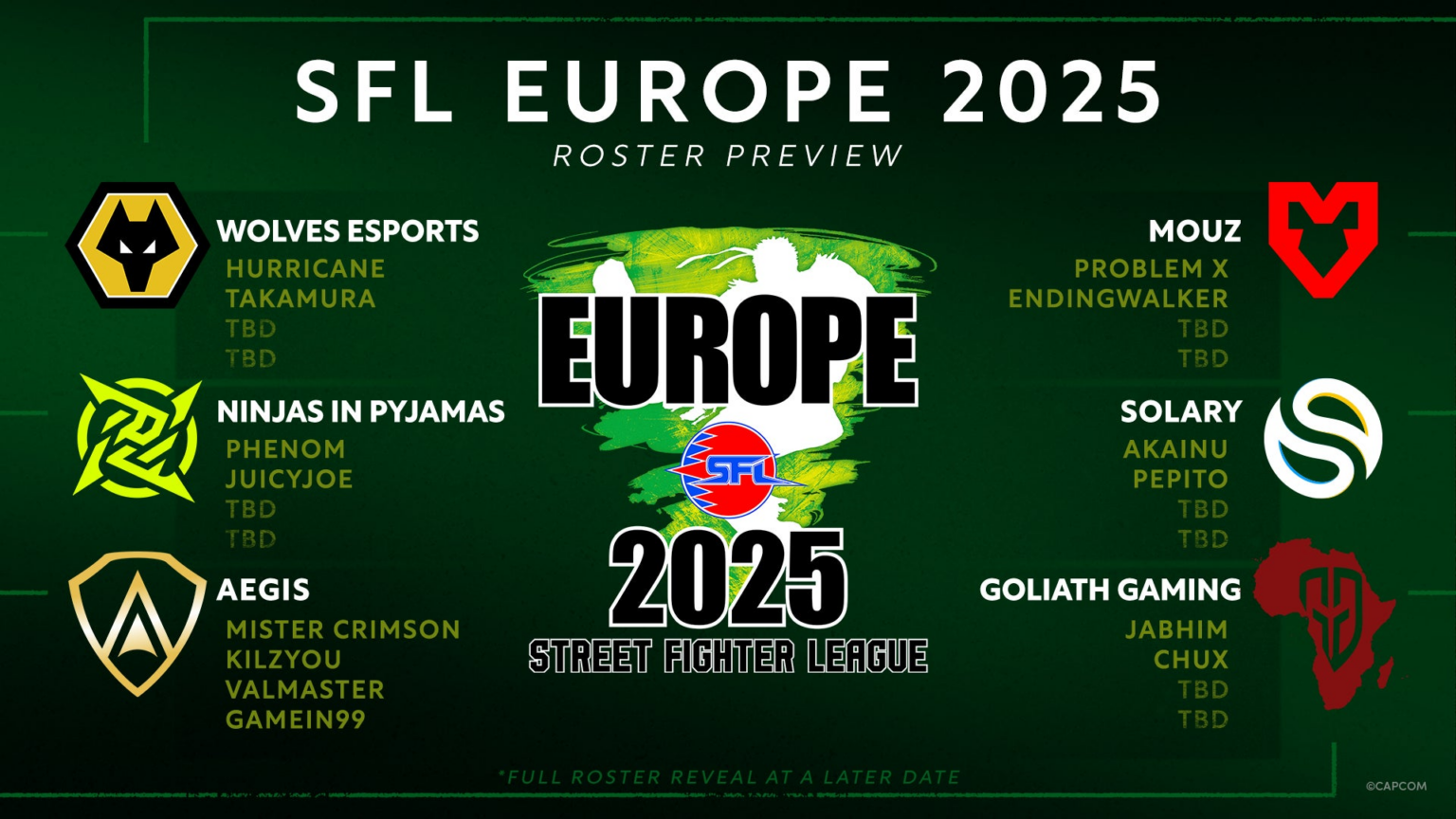 EMEAで開催されるSFリーグ 「ストリートファイターリーグ: Pro-EUROPE 2025」一部出場選手情報やスケジュールを公開! | 株式会社カプコンのプレスリリース EMEAで開催されるSFリーグ 「ストリートファイターリーグ: Pro-EUROPE 2025」一部出場選手情報やスケジュールを公開! | 株式会社カプコンのプレスリリース
