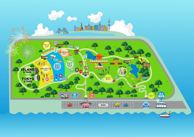 東京「海の森公園」で開催の『TOKYO ISLAND 2025』エリアマップ＆アトラクションを公開　オープニングアクトも発表に