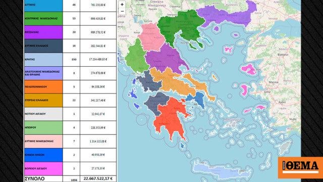 Opecepe：2200万ユーロから、クレタ島で17人のVAT不可能な補助金の数を参照してください