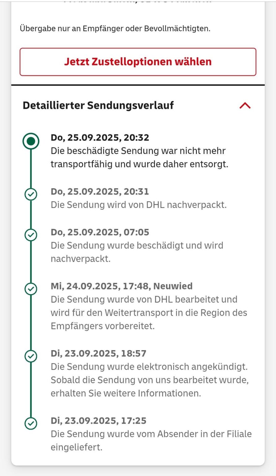 DHLは私のパッケージを処分しました