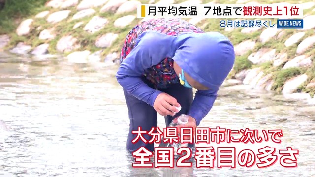 記録尽くしの“暑い夏” 甲府の猛暑日の数は全国2位 8月は平均気温7地点で観測史上1位 山梨（YBS山梨放送） - Yahoo!ニュース - Yahoo!ニュース