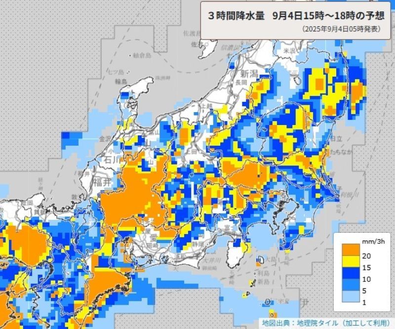 【台風15号】埼玉で浸水、土砂災害、落雷、突風、降ひょうに警戒 5日夜遅くまで 48時間に160ミリの雨も（埼玉新聞） - Yahoo!ニュース - Yahoo!ニュース