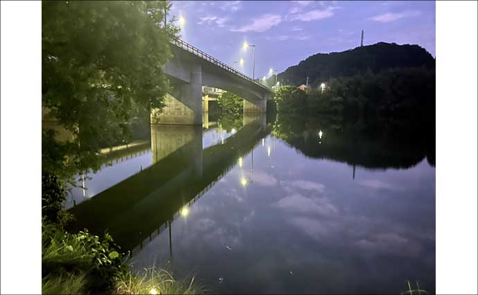 セリアのアジングワームを川で使ってみたら想定外の魚がヒット【愛知・豊田市水源公園】