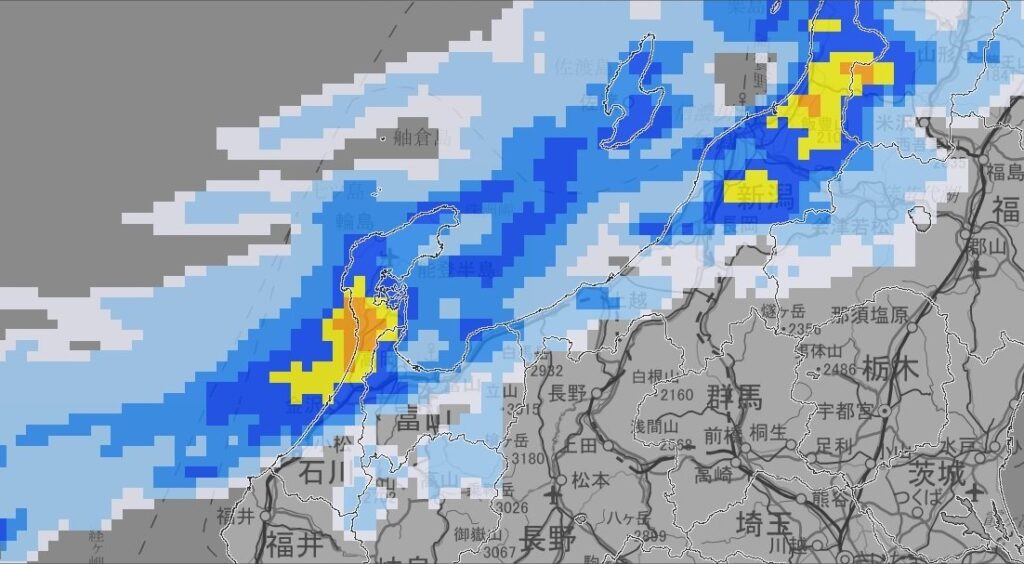 【大雨情報】新潟県と石川県は7日夜のはじめ頃〜8日明け方にかけて線状降水帯発生の可能性 7日8日に1時間に予想される降水量 新潟50ミリ富山30ミリ石川40ミリ福井20ミリ【雨風シミュレーション】（チューリップテレビ） - Yahoo!ニュース - Yahoo!ニュース