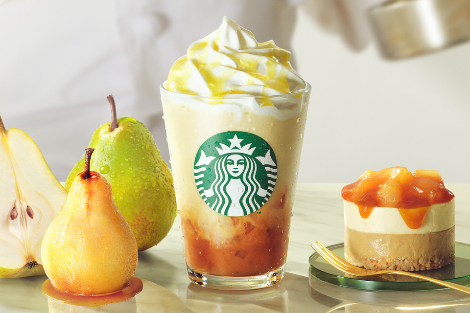 スターバックス「洋なし 生キャラメル フラペチーノ」発売。山形県産ラ・フランスの果汁を使ったソースをトッピング（グルメ Watch） - Yahoo!ニュース