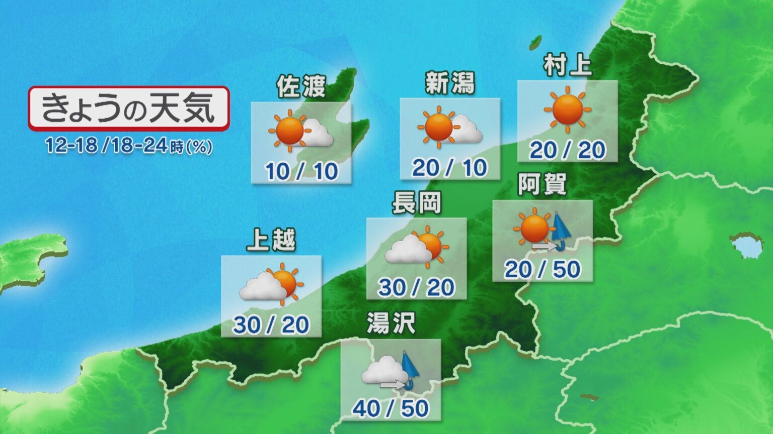 夜遅くにかけて急な強い雨や落雷に注意【これからの天気(12日11時40分現在)｜新潟】（UX新潟テレビ21） - Yahoo!ニュース - Yahoo!ニュース