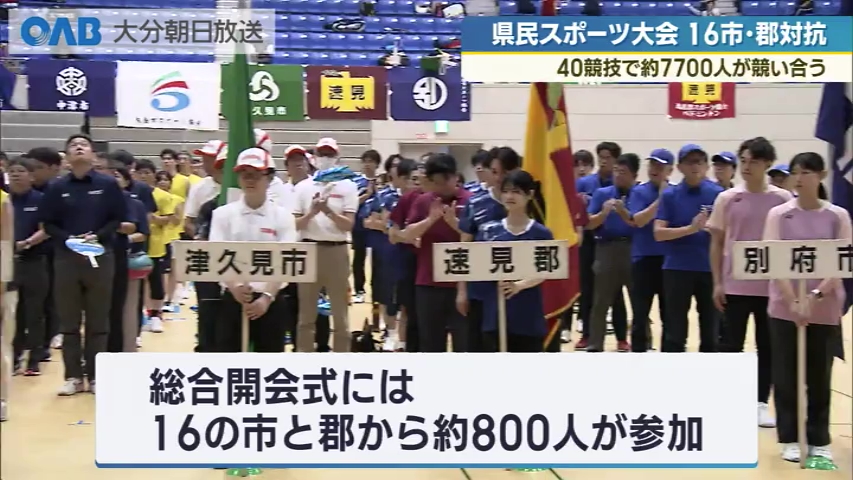 県民スポーツ大会 １６市・郡の７７００人が４０競技で競い合う（ＯＡＢ大分朝日放送） - Yahoo!ニュース - Yahoo!ニュース