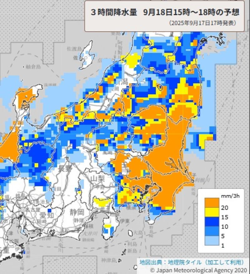 【速報】埼玉で大雨と浸水、土砂災害に警戒 今夜と明日 局地的に激しい雷雨も（埼玉新聞） - Yahoo!ニュース - Yahoo!ニュース