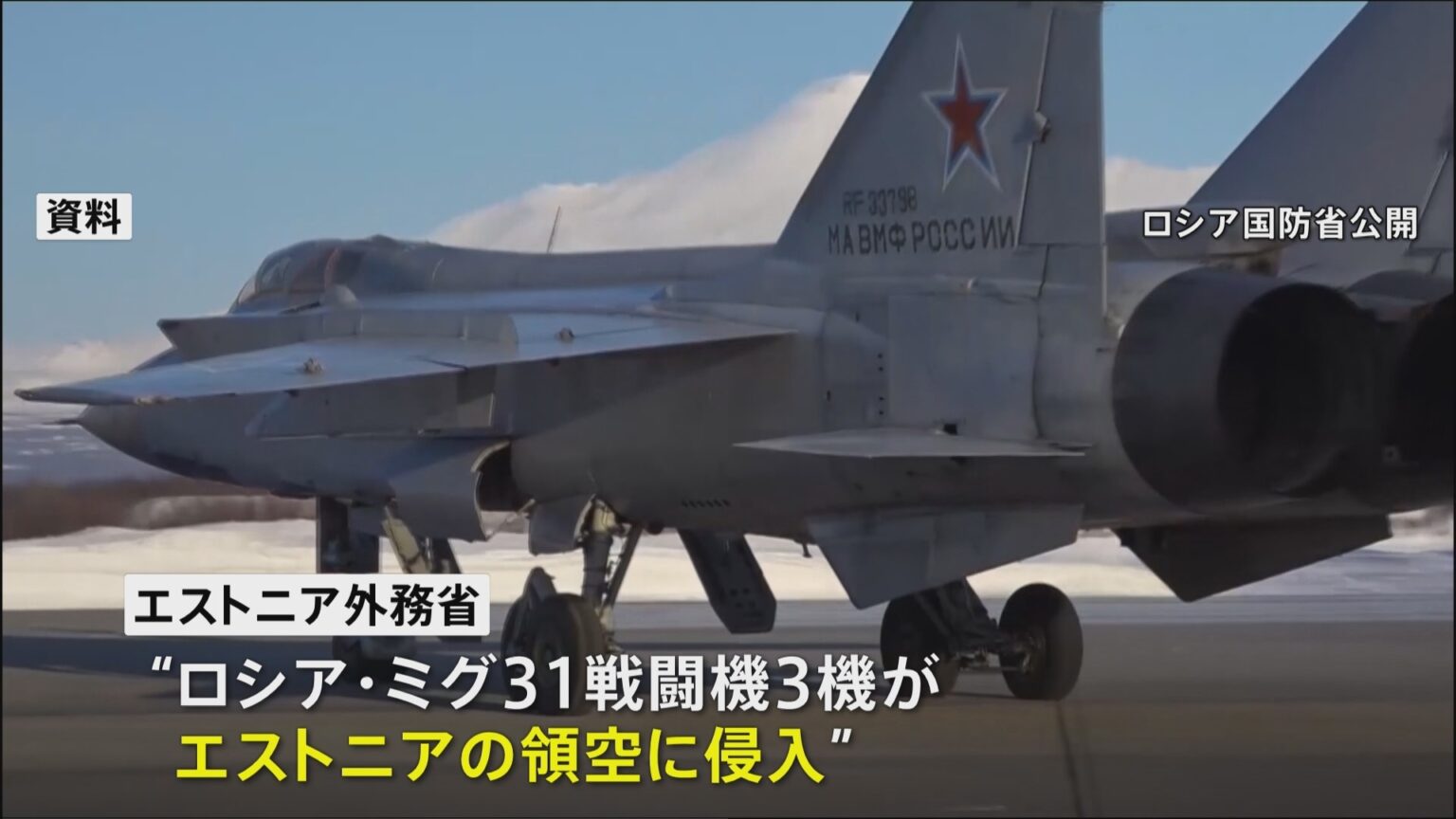 ロシア戦闘機がエストニア領空侵犯　ポーランド・ルーマニアに続き（TBS NEWS DIG Powered by JNN）