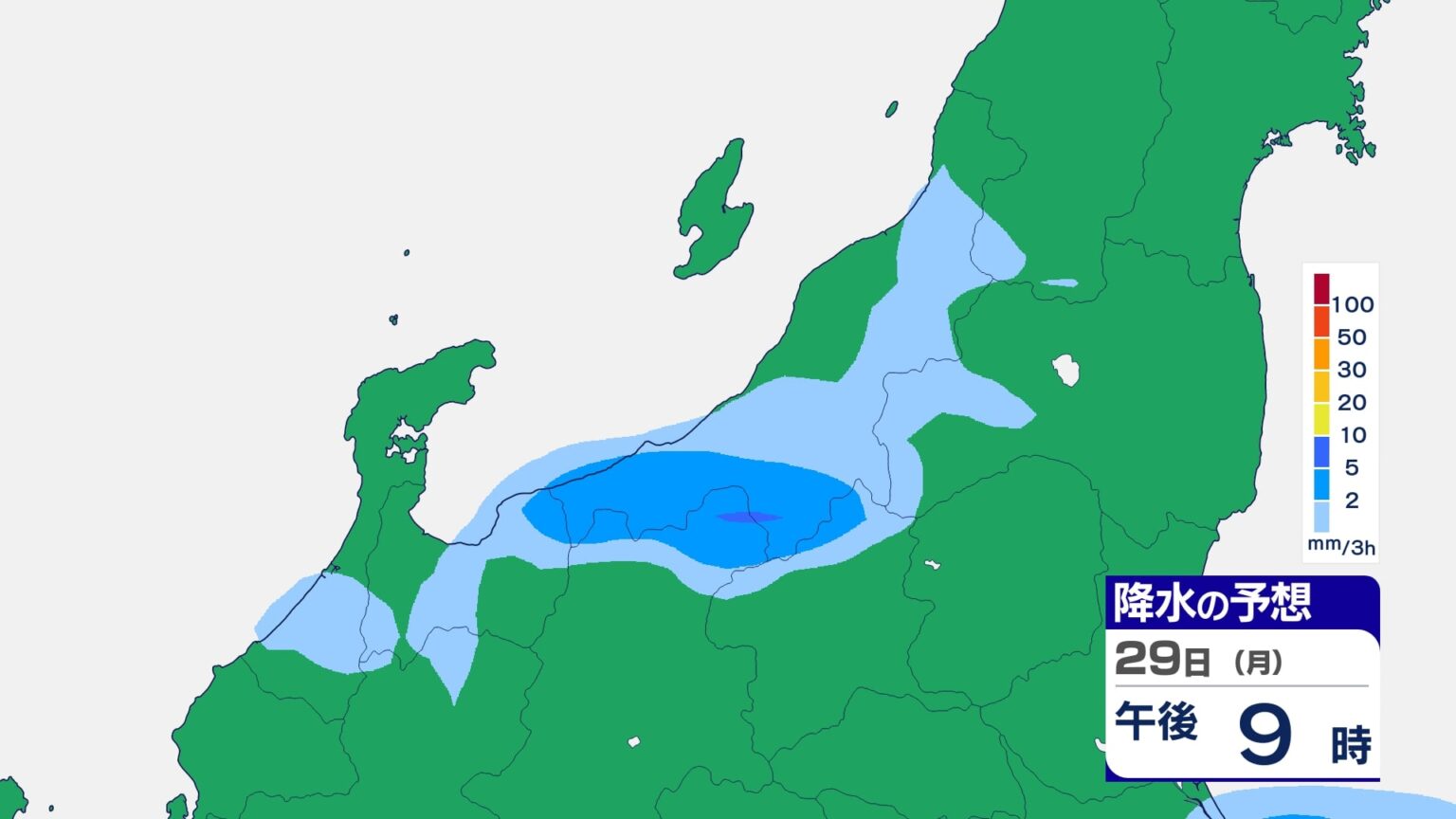 北陸地方で激しい雨 　新潟は多いところで1時間に30mmの予想　”警報級”大雨の可能性も　土砂災害や浸水に警戒を【雨風シミュレーション】（チューリップテレビ） - Yahoo!ニュース