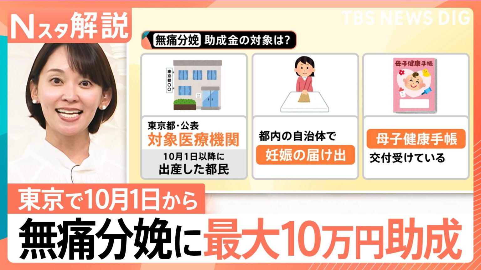 「無痛分娩」に東京都が最大10万円助成　日本で普及しない背景とリスク・メリットとは?【Nスタ解説】（TBS NEWS DIG Powered by JNN）