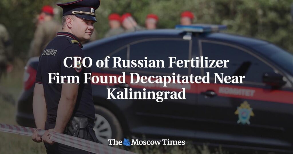 ロシアの肥料会社のCEOは、Kaliningradの近くで斬首されたことを発見しました