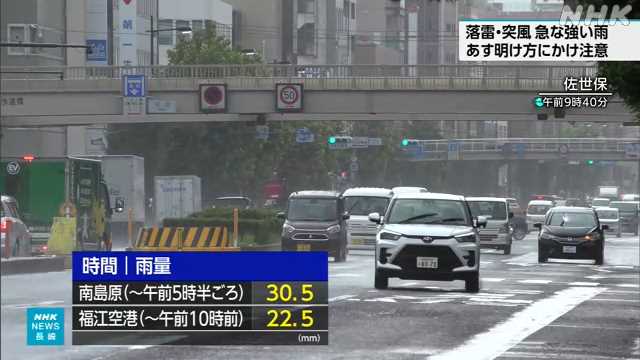 長崎県内 １９日明け方にかけ落雷や突風 急な雨に注意を - nhk.or.jp