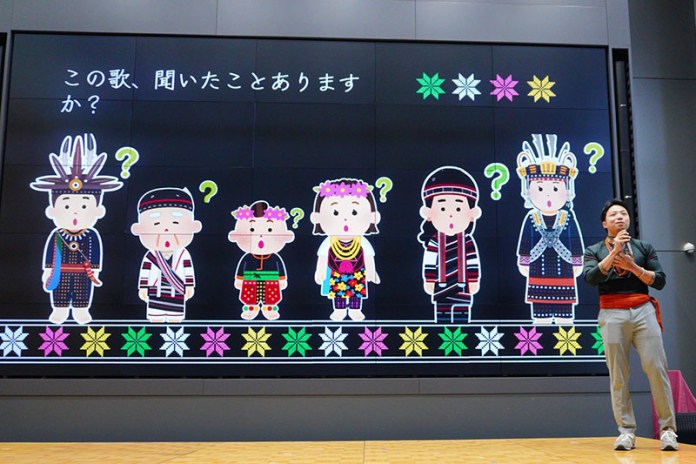 講師の米田太華志氏は「台湾原住民族の中に残る日本・日本語」について話した。(写真／Facebook@Noriyuki Kan)