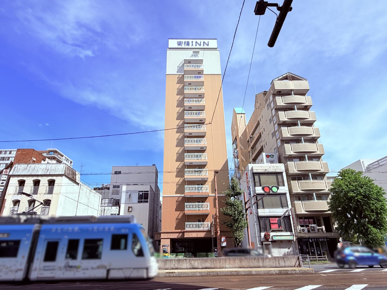 2026年2月オープン予定の「東横イン 高知」 正面から見た完成外観（2025年9月初旬撮影）