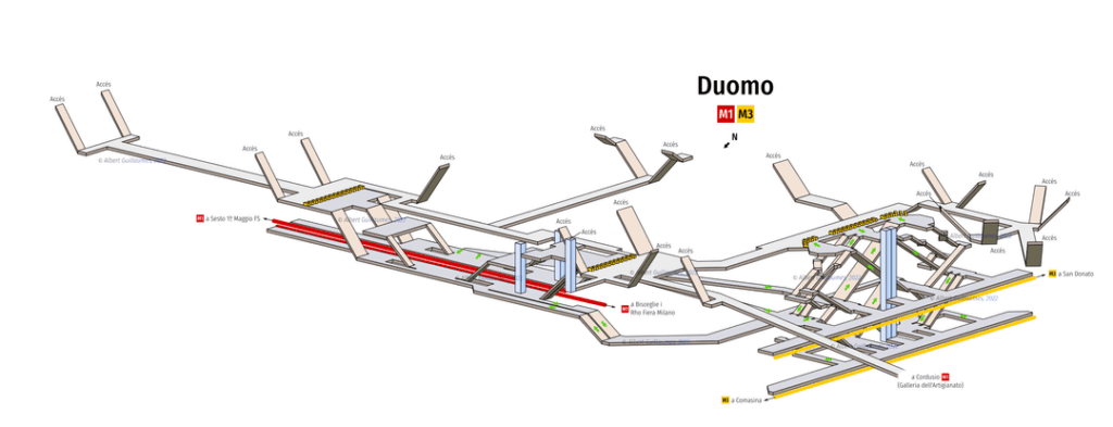 多くのメトロステーションの3Dマップ