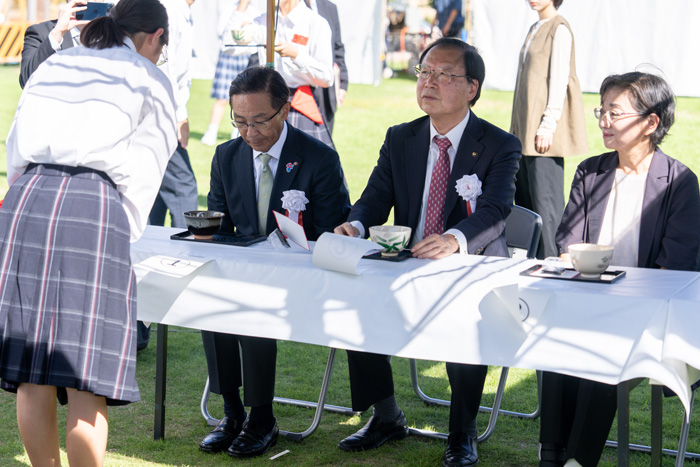 宇治茶・山城ごちそうフェスタ＆やましろ茶会の呈茶席の画像