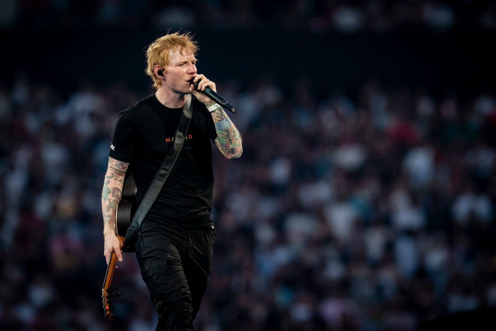 エド・シーランEd Sheeran during his concert at the Riyadh Air Metropolitano on May 30 2025 in Madrid Spain.
