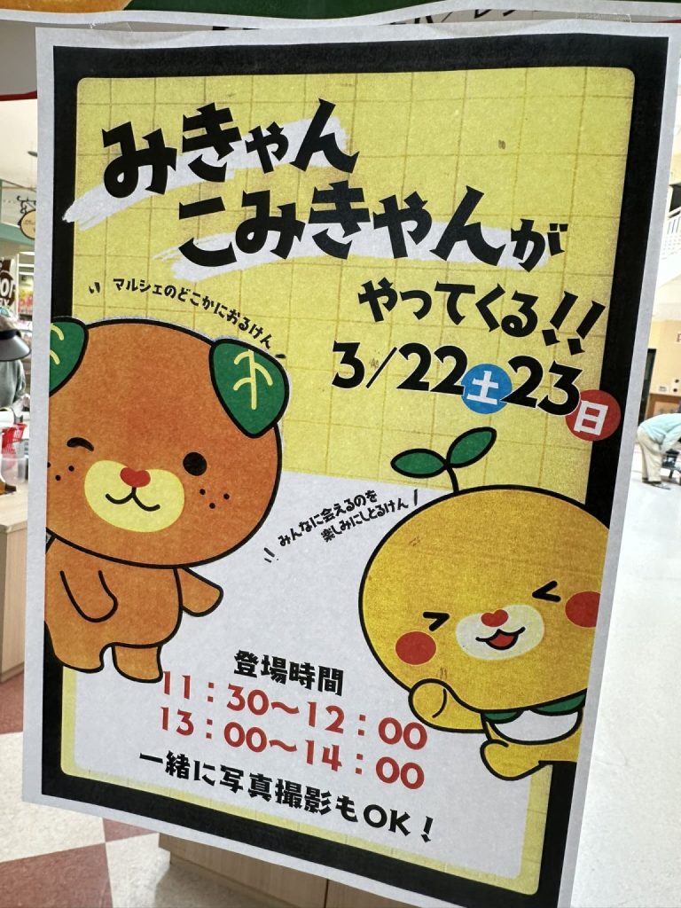 みきゃんがやってくるチラシ