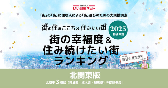 いい部屋ネット 街の幸福度＆住み続けたい街ランキング2025＜群馬県版＞ランキング発表 (2025年9月17日) - Excite エキサイト