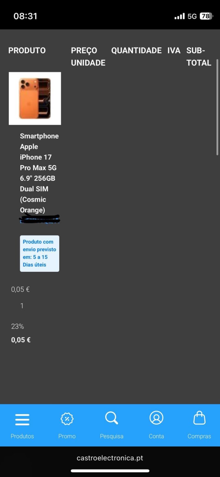 iPhone Pro Maxを7ユーロで購入しました（??）