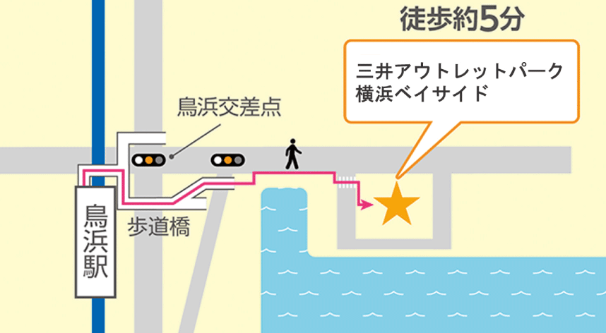 会場までのアクセス図　横浜シーサイドラインから徒歩5分