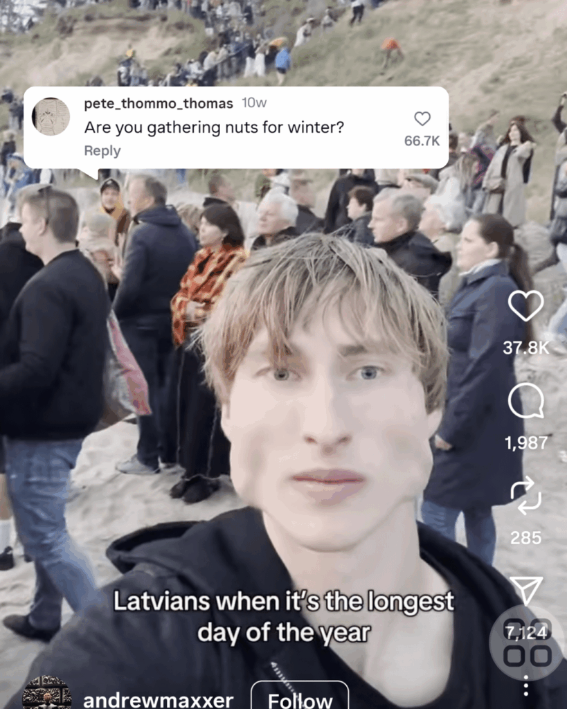 Latvijan Lookmaxxerは、男性の魅力のピークを達成します
