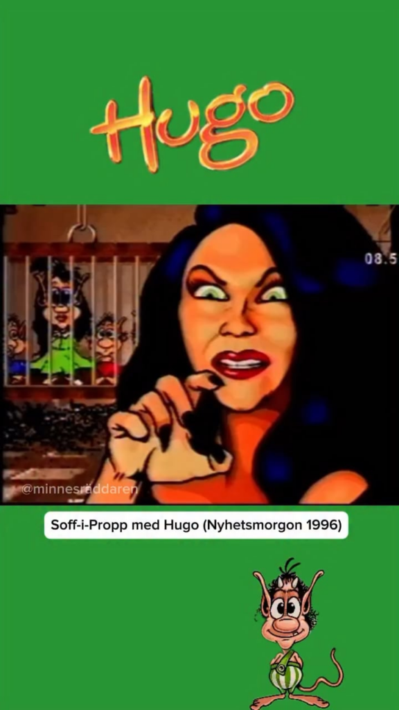 昔々、AgnetaSjödin（私は思う？）とTV4を見たのはHugoでした。 📞