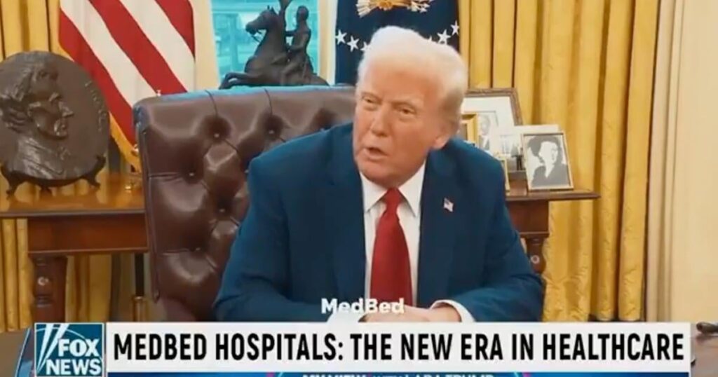 トランプ、79歳は、奇妙なAIビデオシリングマジックベッドを共有しています