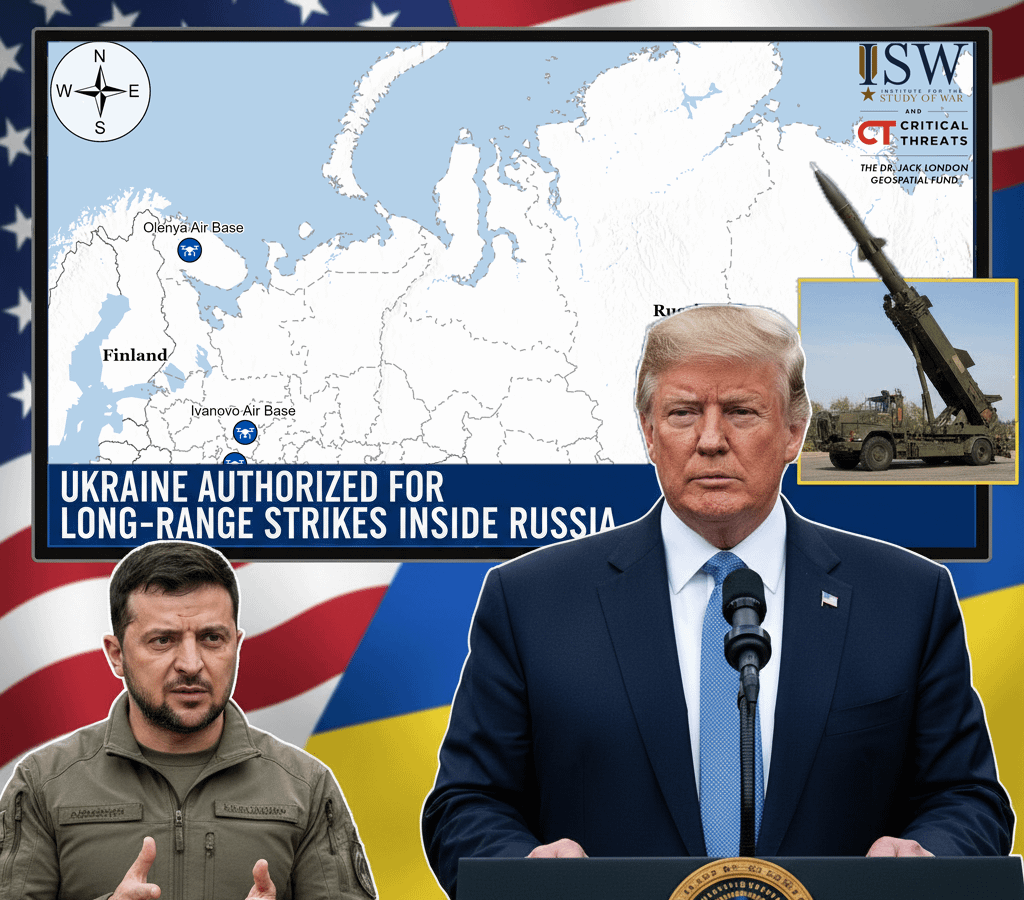 トランプ大統領の使節は、ウクライナがロシア内で長距離ストライキを行うことを許可されていることを確認し、キエフが拡大された軍事的選択肢を求めてトマホークミサイルを提供することに関する議論が続くことを確認しています。